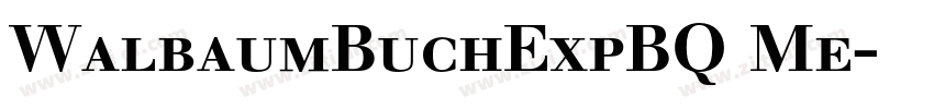 WalbaumBuchExpBQ Me字体转换